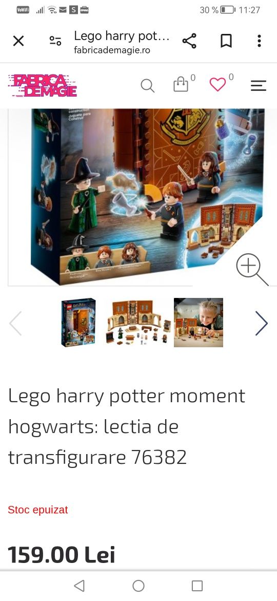 Lego harry potter moment hogwarts: lectia de transfigurare 8 ani +