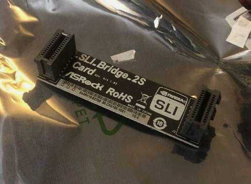 2 Way SLI Bridge 2S Card, 2.5" (64 mm), ASRock 80-CXG1S0-1D01