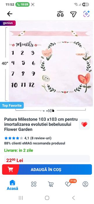 Patura cu luni pentru bebe