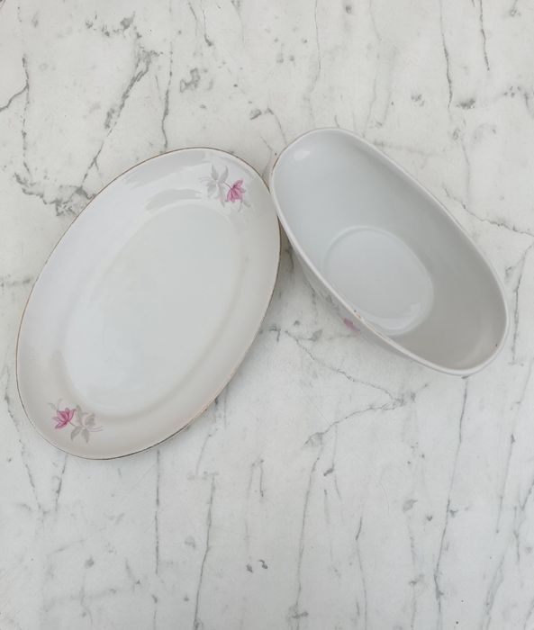Set sosieră cu platou – porțelan fin de colecție, Bulgaria