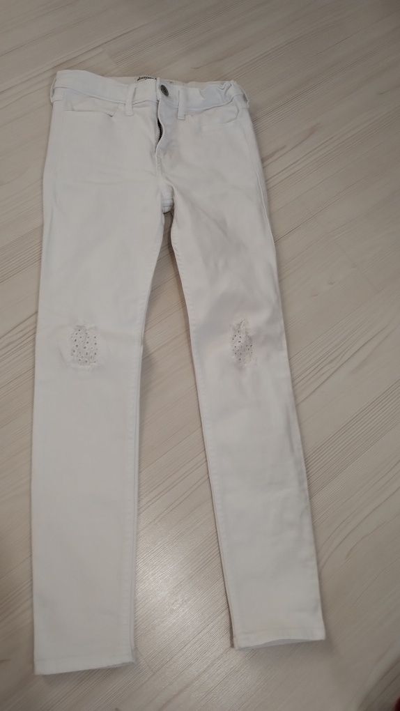 Abercrombie jeans  alb fete 9-10 ani