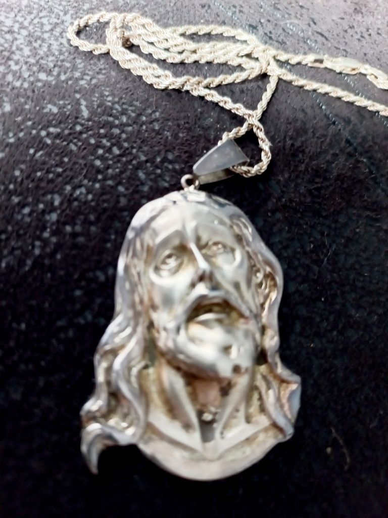 Icoană pandantiv Iisus argint