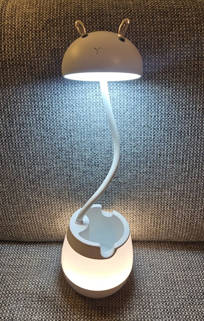 Lampa USB birou + lumina ambientala si suport creioane