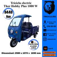 Triciclu NOU electric Thor Hobby cu cabina 1000W Agramix