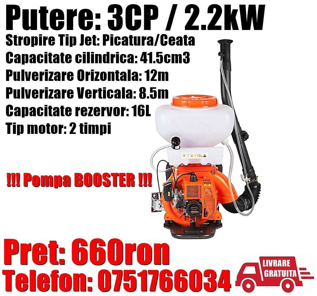 Atomizor Deratizare Stropit Dezinsectie Booster 3CP 16l LivratGRATUIT