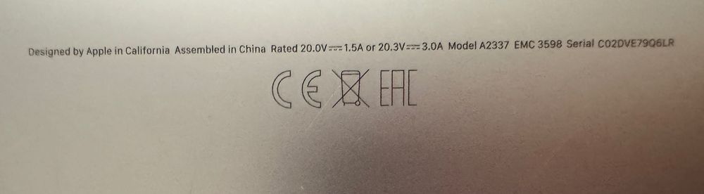 Macbook Air 13” M1 8GB RAM