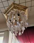 Candelabru in stilul Art-Deco elemente cu fațete din cristal și b