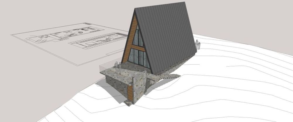 Cabana A frame de vanzare, la cheie