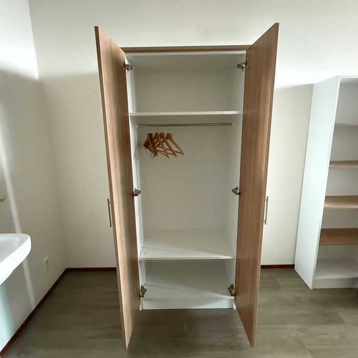 Dulap din PAL cu 2 usi, natur-alb H200