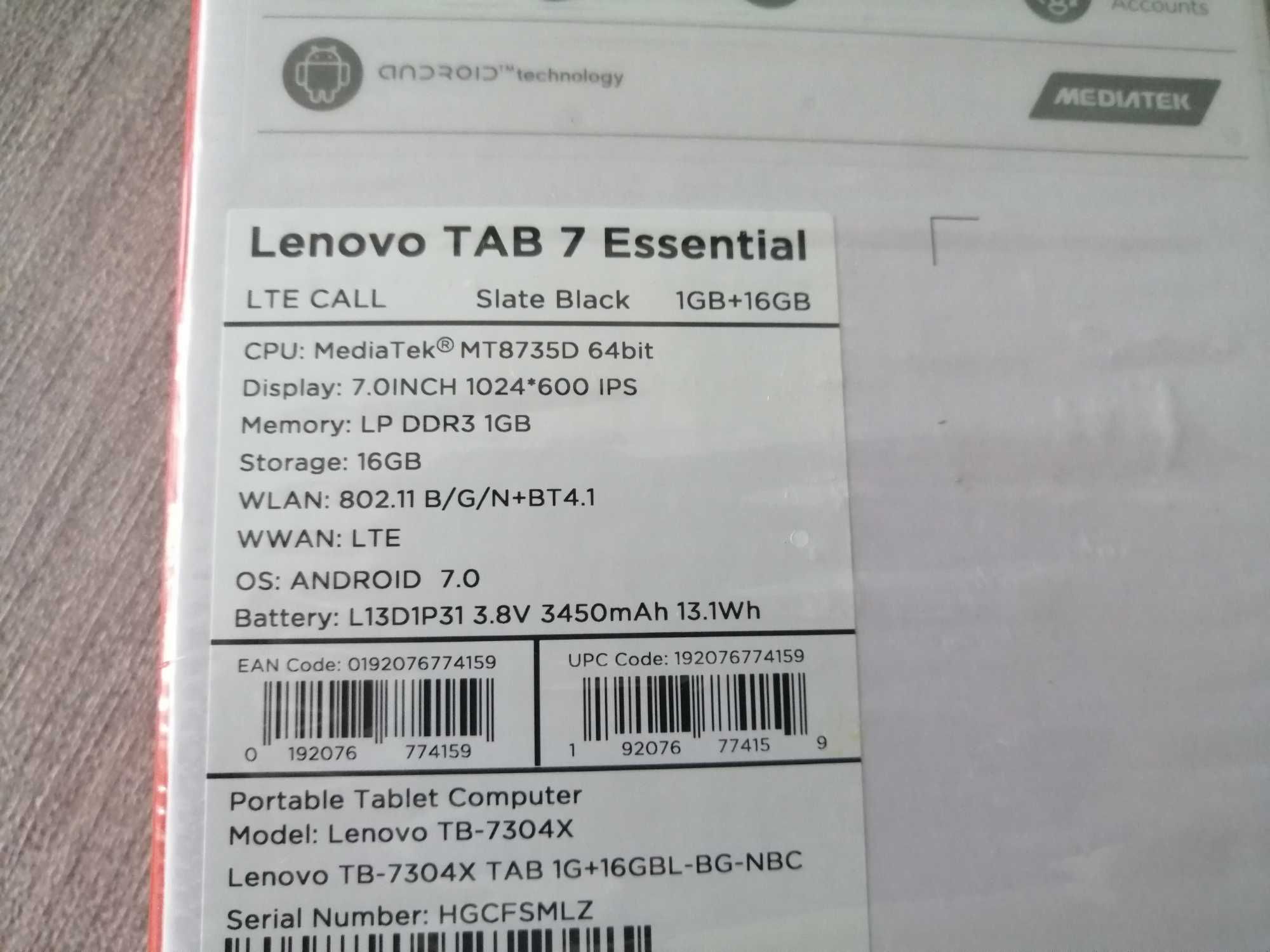 Таблет Lenovo Tab 7 Essential