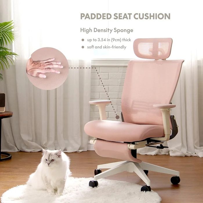 NOU Scaun birou Flexispot OS1, rabatabil, roz