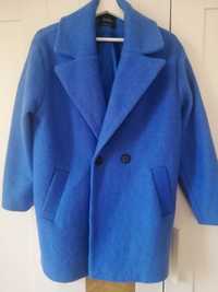 Дамско oversize палто, уникален син цвят, 36 р-р