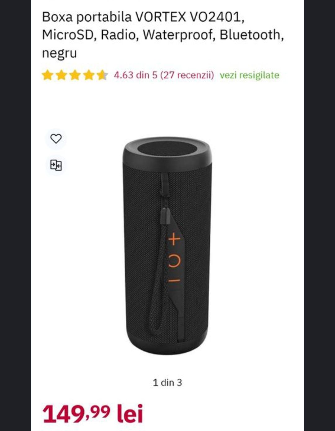 Boxa vortex bluetooth