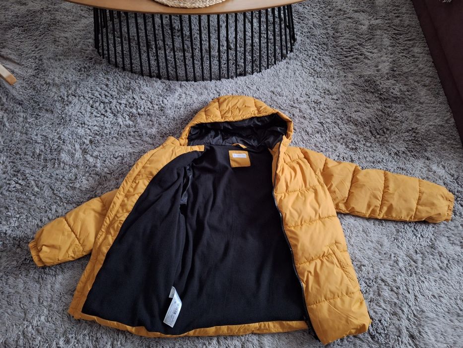 Geaca superba iarna Mango, 11- 12 ani sau 152 cm, galben mustar, noua