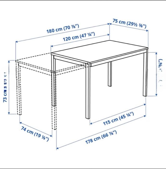 Masa extensibila potrivita pentru 6-8 persoane cu picioare metalice