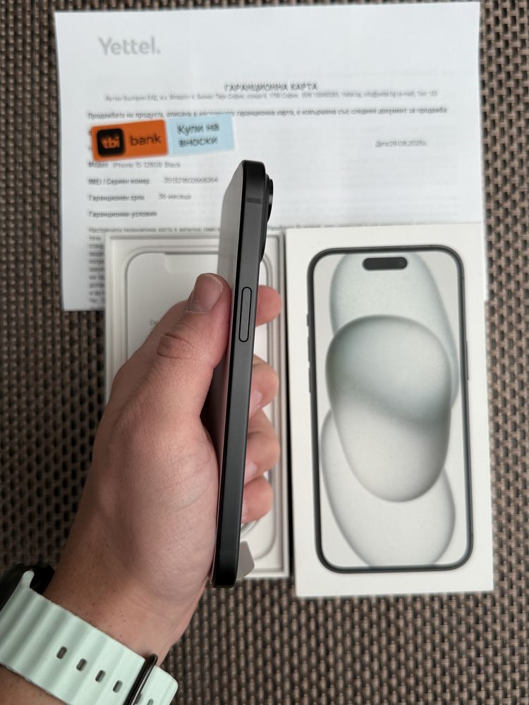 НОВ! /*ЛИЗИНГ*/ IPhone 15 128Gb Black / 36М Гаранция