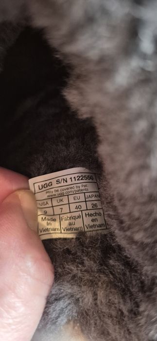 UGG Disquette Papuci din piele intoarsa cu captuseala din lana, 40