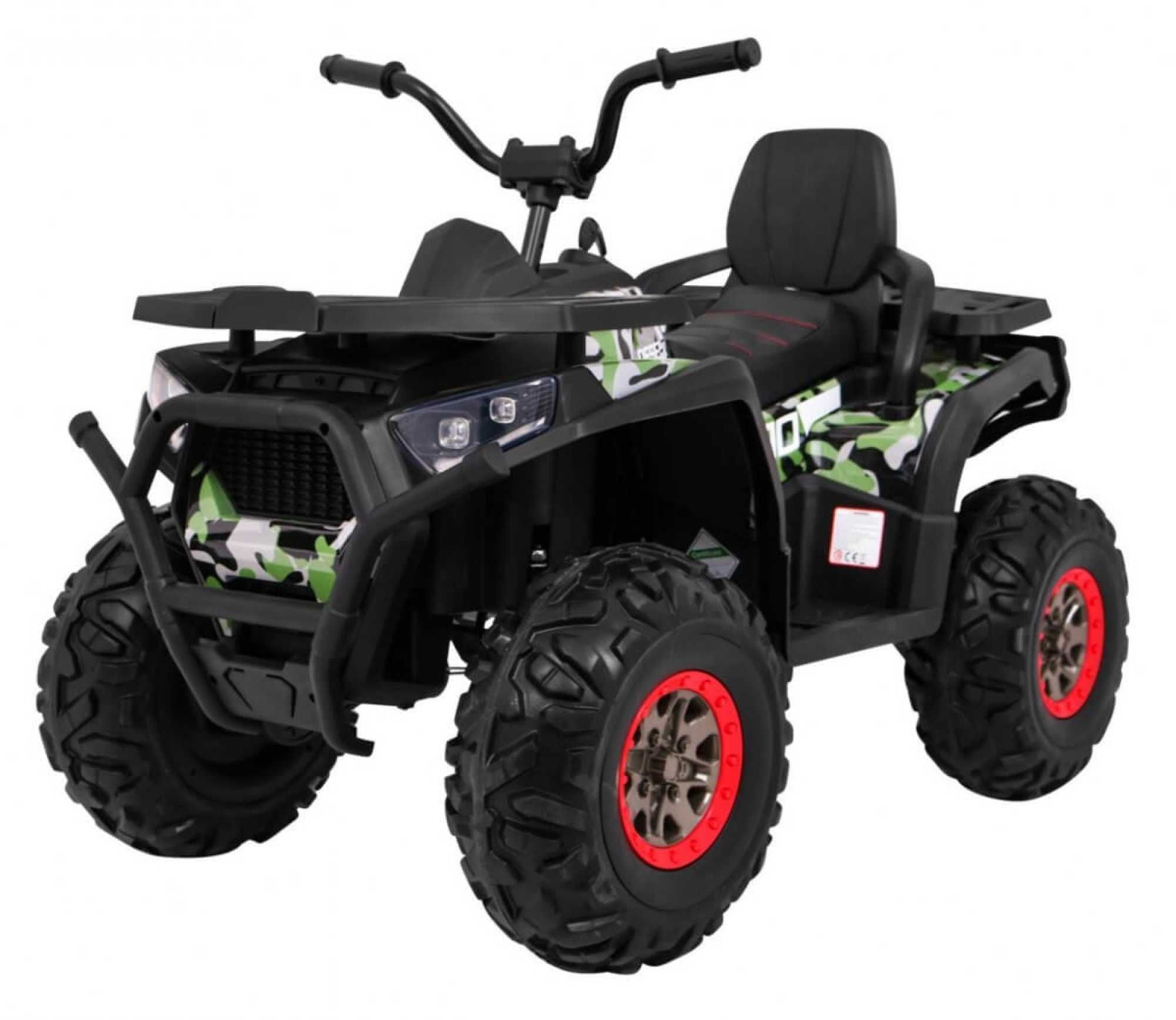 ATV electric copii 3-8 ani DESERT 900 4x4 180W,R.Moi,Scaun Piele Army