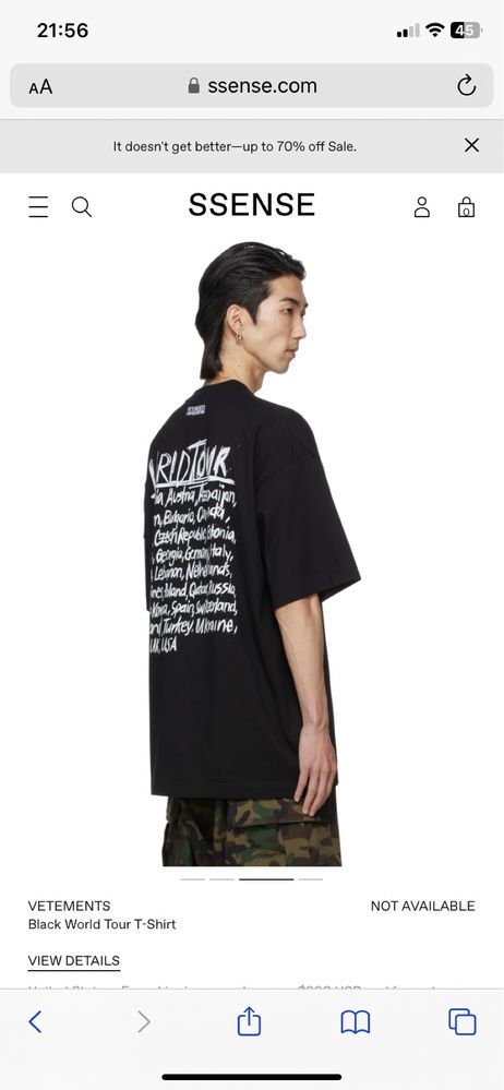 Tricou Vetements World Tour