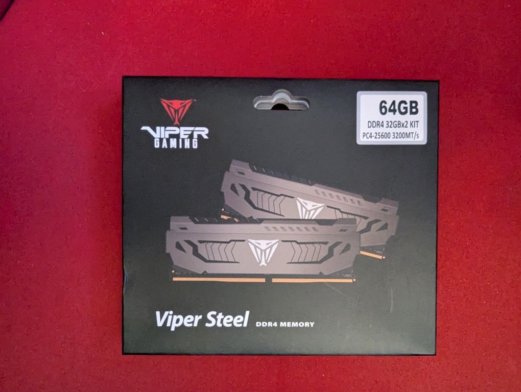 НОВА RAM памет: 64GB (2x32GB) Patriot Viper Steel, DDR4-3200, CL16