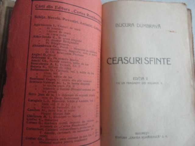 Bucura Dumbrava -Pandurul  /   Ceasuri sfinte-set 2 carti