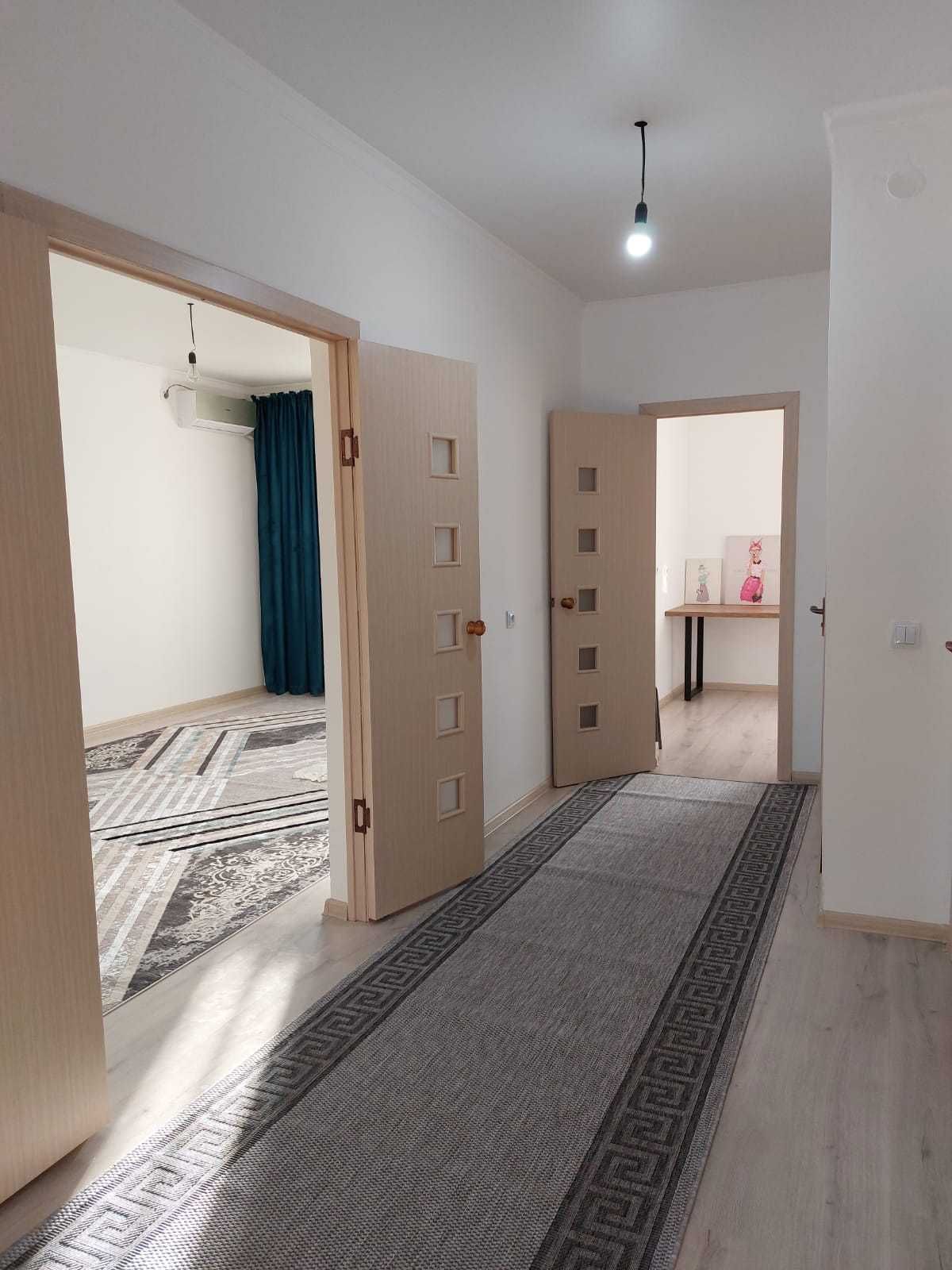 Сдается 3 комнатная квартира в районе МКР Астана (новый дом)