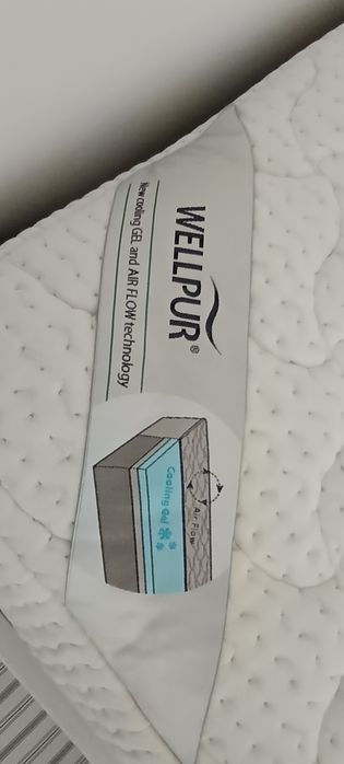 Vand pat lemn Hemnes Ikea cu somiera, lada depozitare si saltea