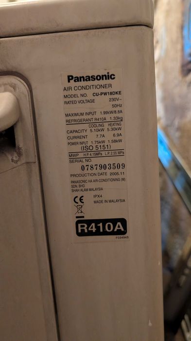 Климатик Panasonic CU-PW18DKE (използван)