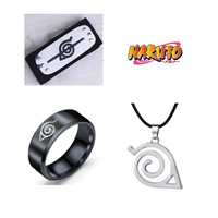 Set 3 accesorii Naruto : Bandana + Lantisor + Inel