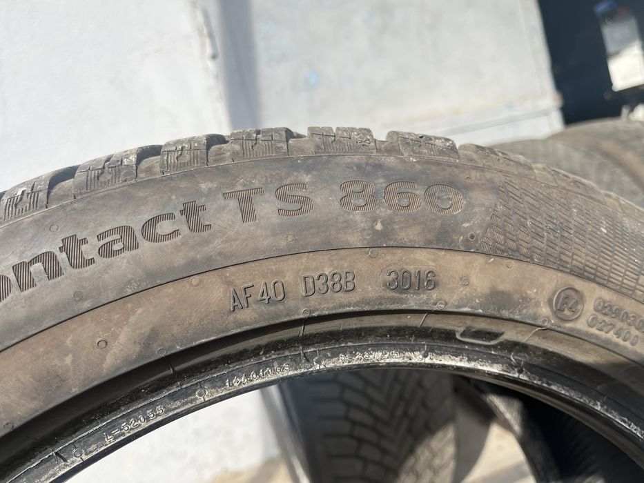 4 бр. зимни гуми 225/50/17 Continental 6-7 mm DOT 2916