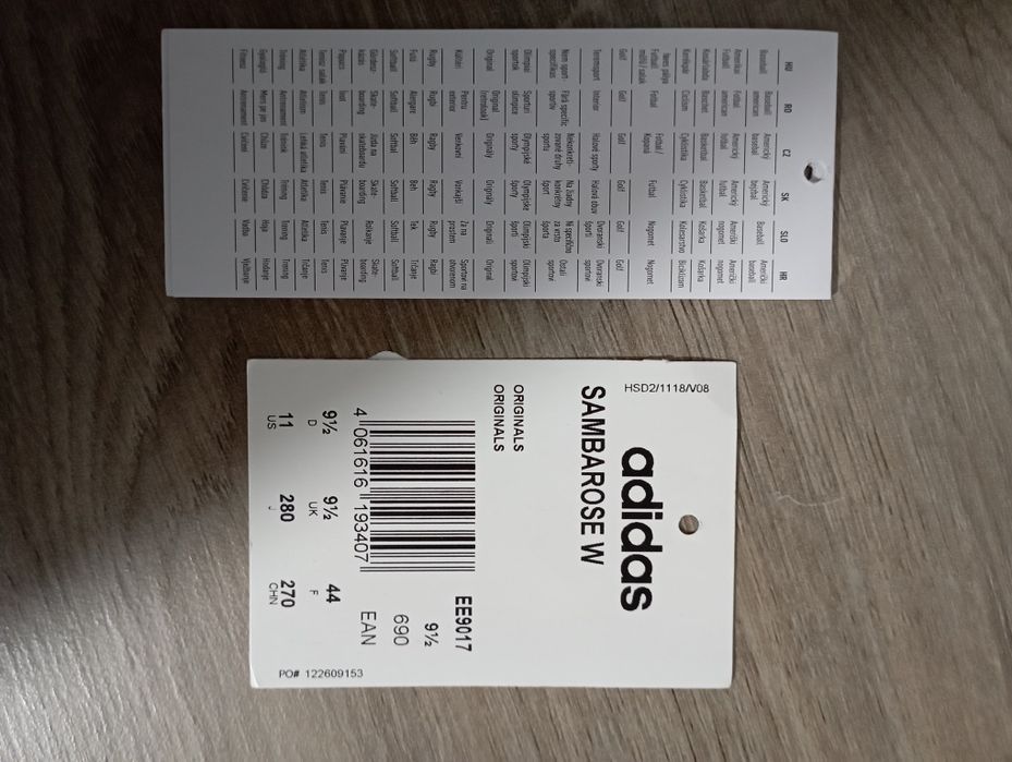 Adidas Sambarose alb