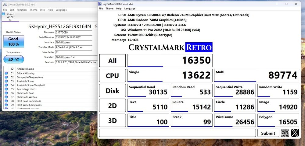 Calculator Lenovo ThinkCentre M75q Gen 5 MT, AMD Ryzen 5 8500GE