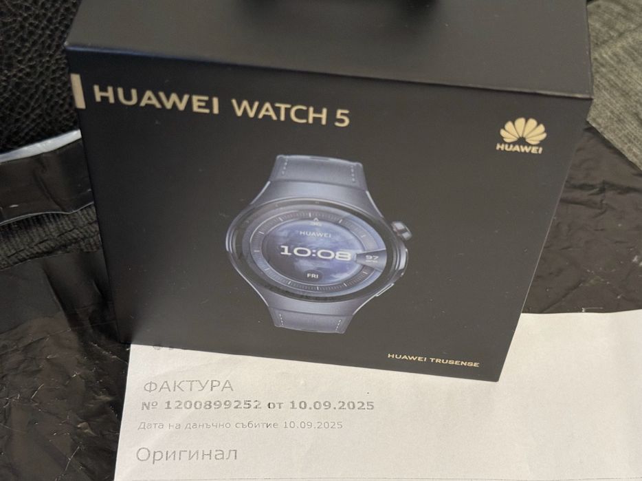 ЧИСТО НОВ 46mm Huawei Watch 5 VIVACOM Гаранция 2027 Purple