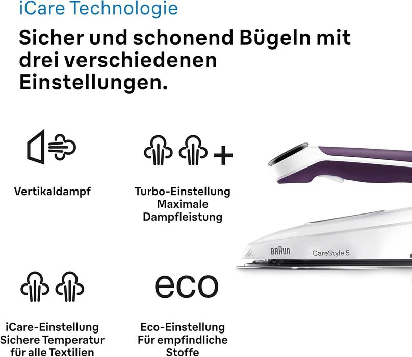 Парогенератор Braun CareStyle 5 (IS5247VI) 2400W Парна ютия