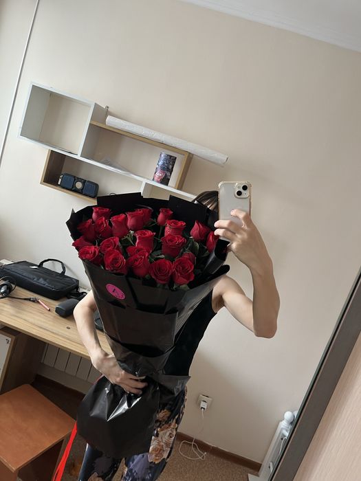 Голландские розы, метровые 21шт свежиә
