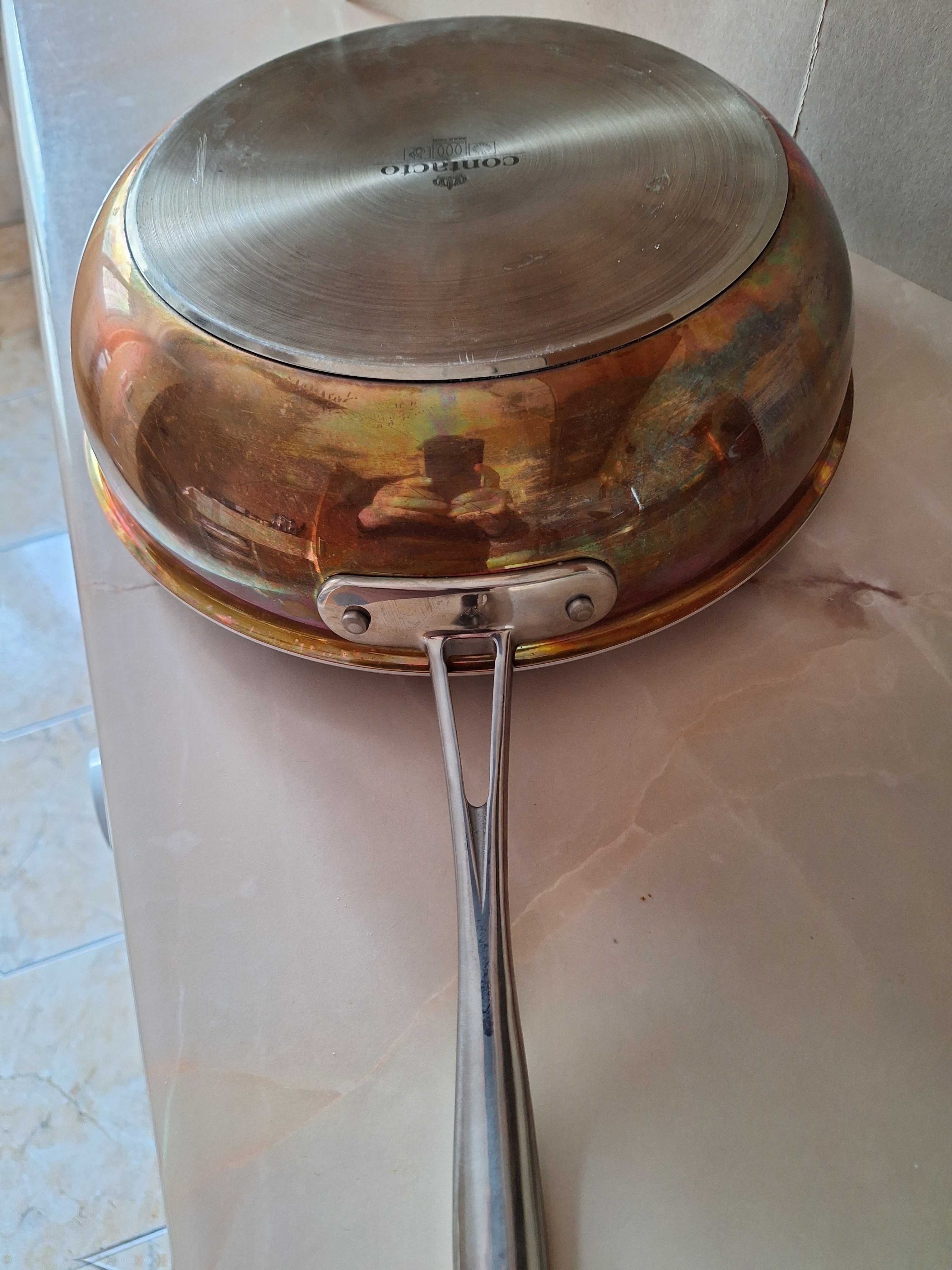 Vand tigaie profesionala saute,din cupru si inox.