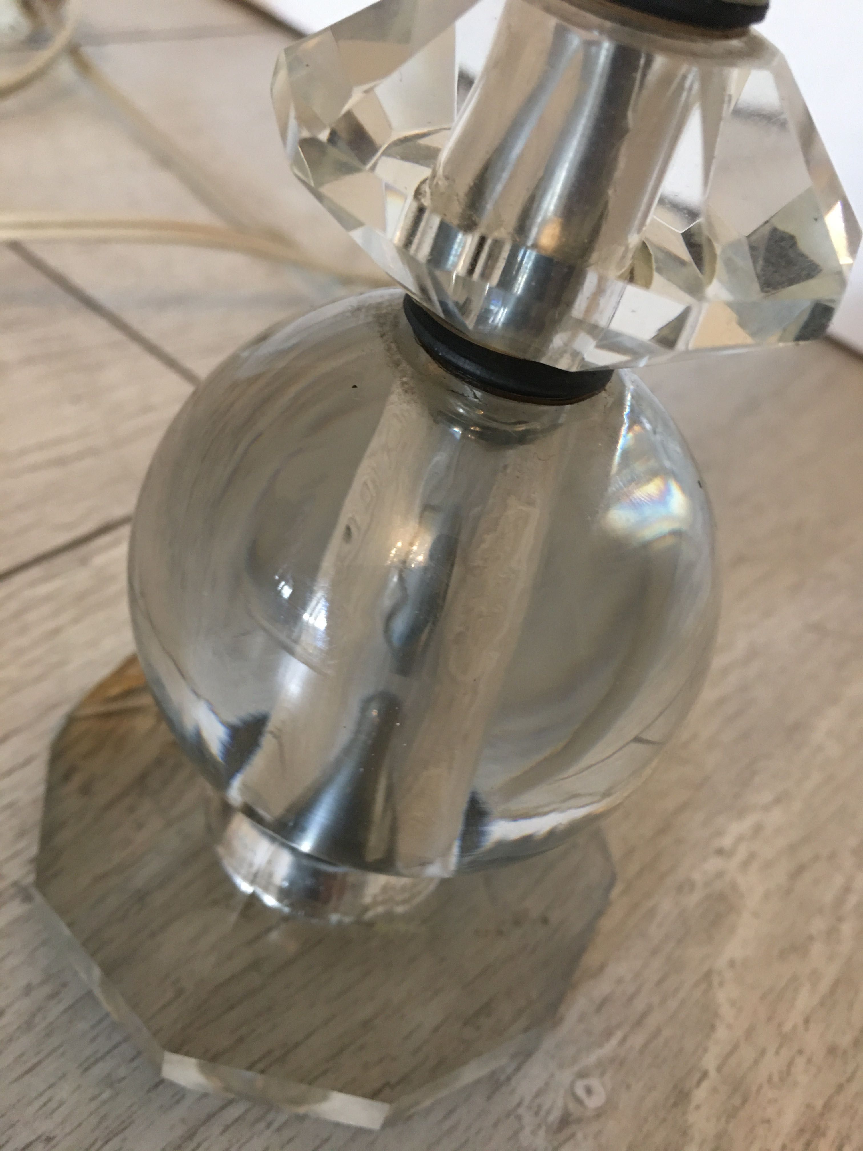 Reducere-Lampa, veioza cristal vintage, art deco