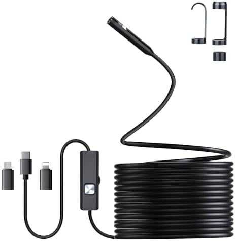 Нов HD 1920P двулентова ендоскоп камера с 5 м кабел и LED осветление