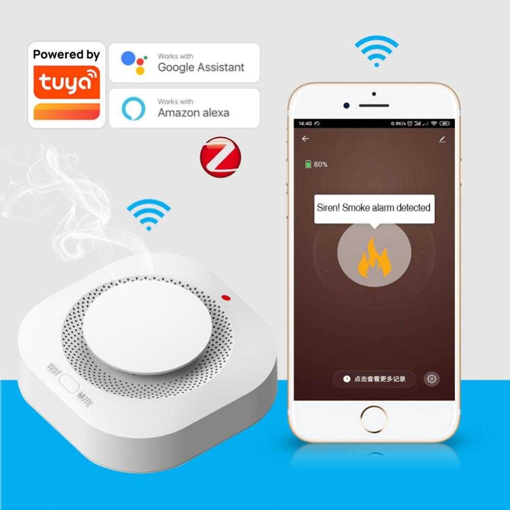 Смарт сензор за дим SMART Tuya Wifi 9V