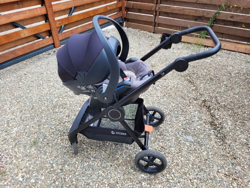 Carucior Stokke beat+landou+scoica cu baza isofix și accesorii