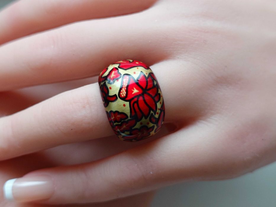 Inel argint cu email colorat – mărimea EU 54.5