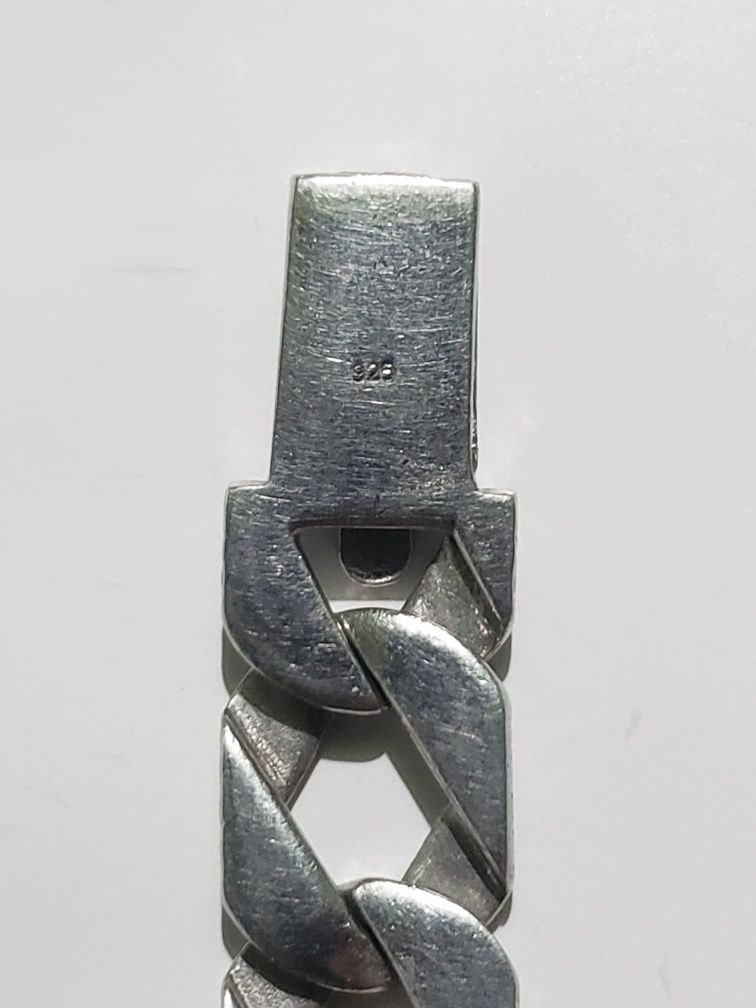 Brățară din argint 925 masiv turnat, 10 mm 8.5 inchi