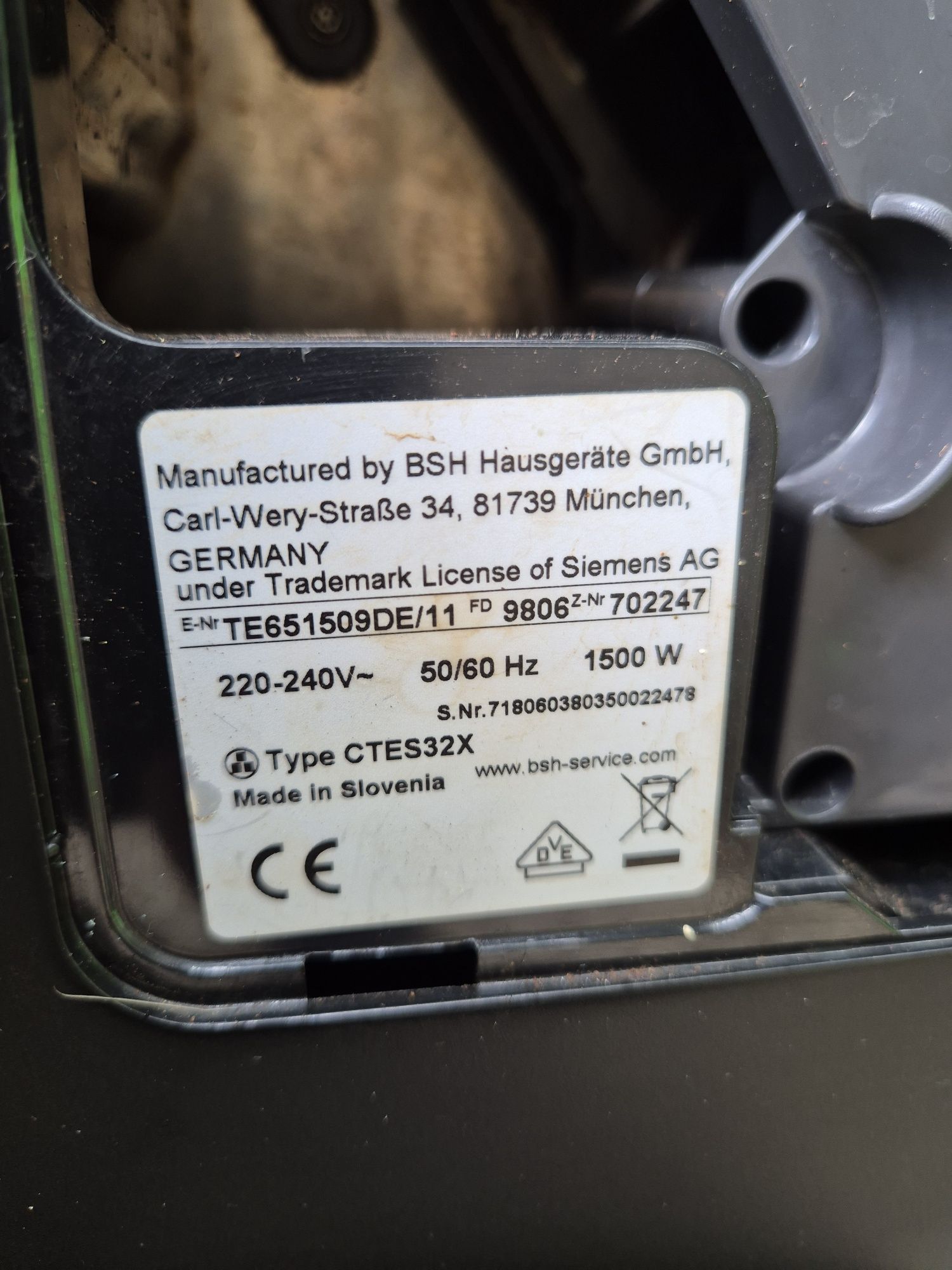 Siemens EQ6 plus