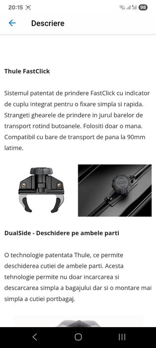 Vând Thule Touring M