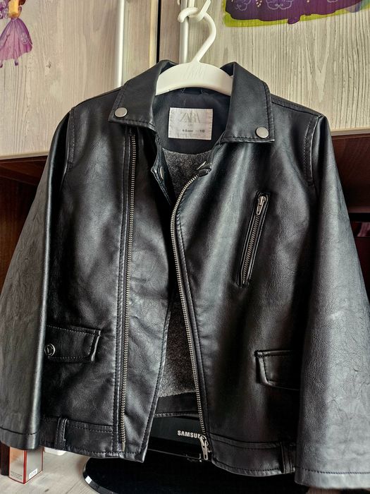 Geaca biker Zara fete 110 cm 4-5 ani