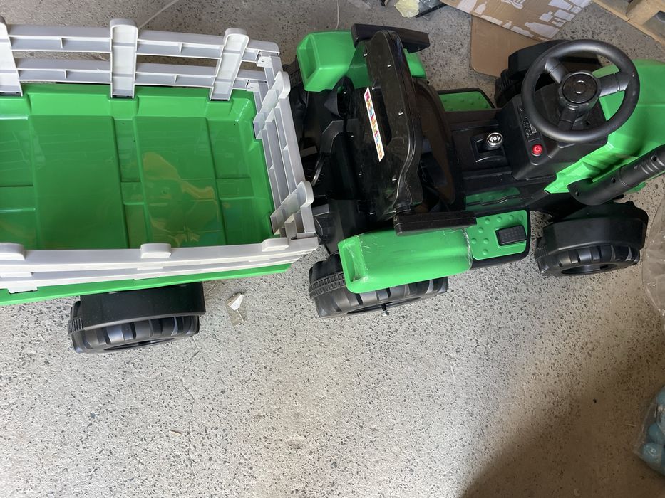 Tractor electric copii Nichiduta Track Green 90W cu telecomanda  12V