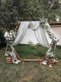Дървени бохо арки за сватба, арка за сватба, украса