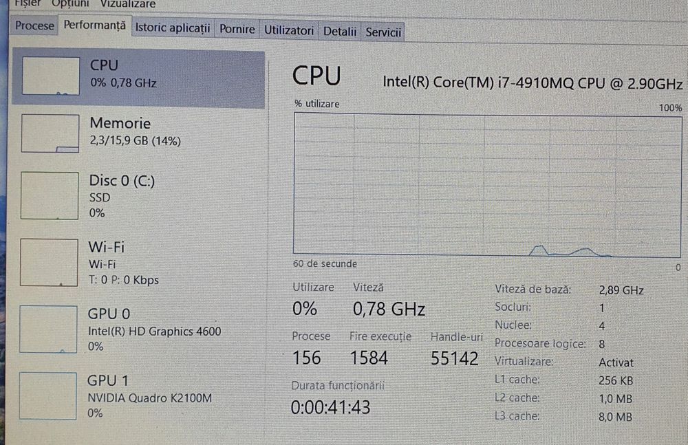 Lenovo Thinkpad W541 de 15,4" i7 4910mq 16gb 256gb ssd 2gb video