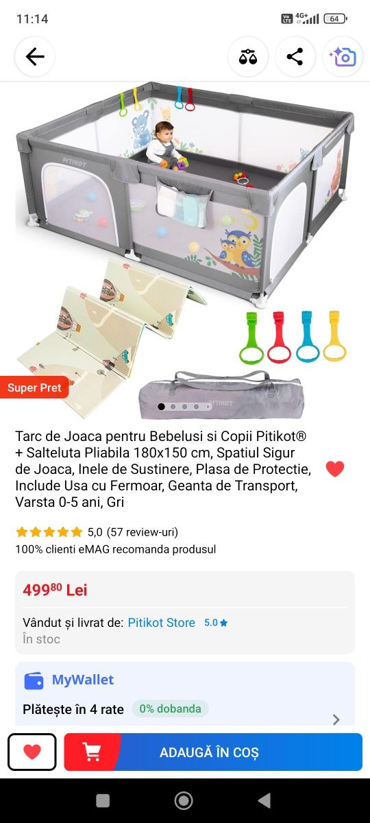 Vand tarc de joaca Pitikot