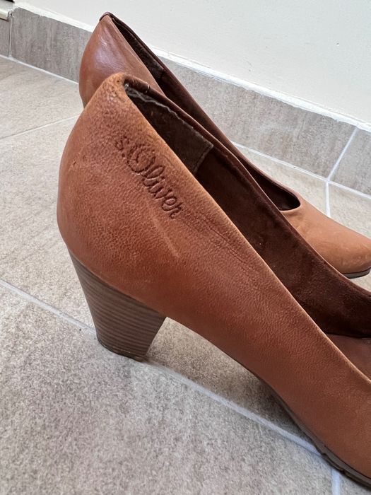 Естествена кожа елегантни дамски обувки S.Oliver